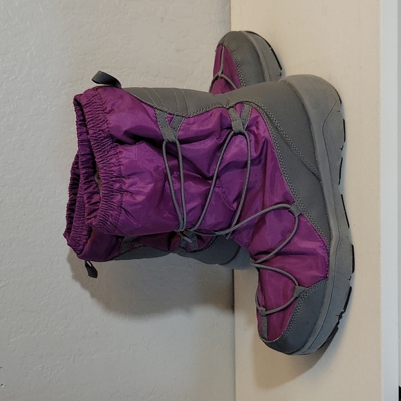 LANDS END Fushia Winter Bungie Boots 9B - Picture 6 of 11